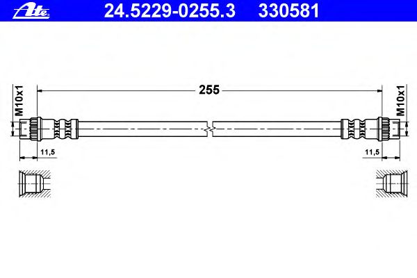 Tubo flexible de frenos 24.5229-0255.3