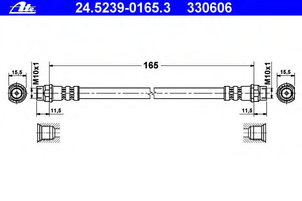 Tubo flexible de frenos 24.5239-0165.3
