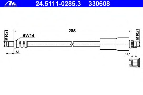 Tubo flexible de frenos 24.5111-0285.3