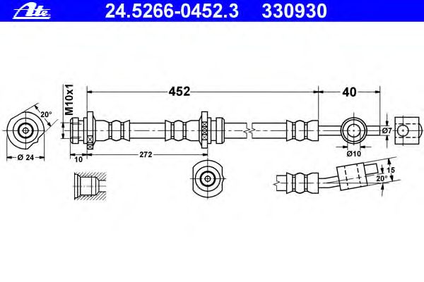 Tubo flexible de frenos 24.5266-0452.3