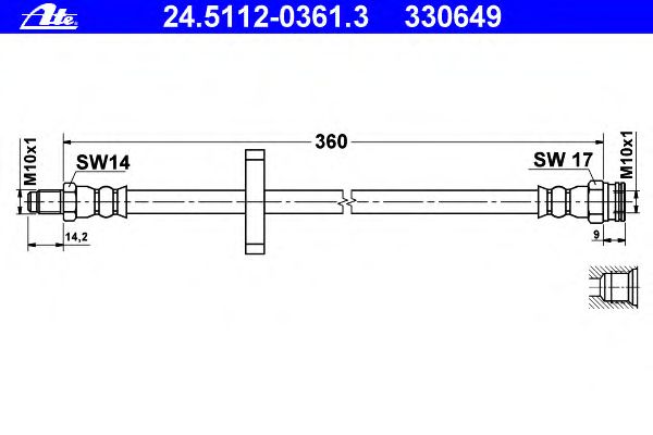 Tubo flexible de frenos 24.5112-0361.3