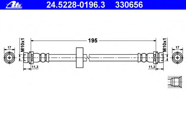 Tubo flexible de frenos 24.5228-0196.3