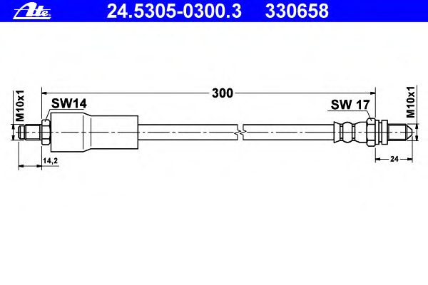 Tubo flexível de travão 24.5305-0300.3