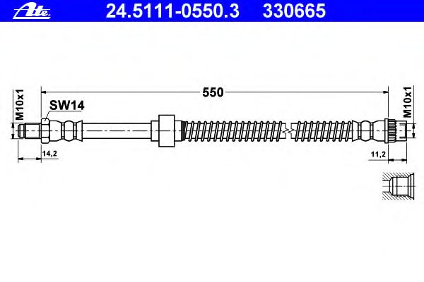 Tubo flexible de frenos 24.5111-0550.3