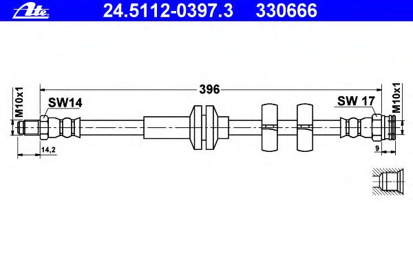 Tubo flexível de travão 24.5112-0397.3