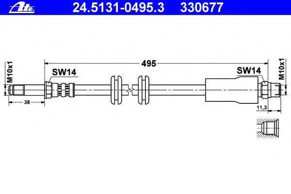 Tubo flexible de frenos 24.5131-0495.3