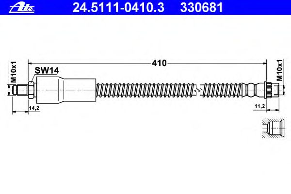 Tubo flexible de frenos 24.5111-0410.3