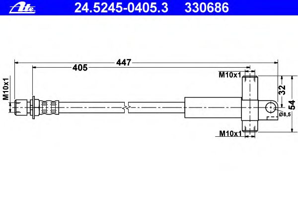 Tubo flexível de travão 24.5245-0405.3