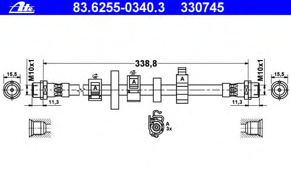 Tubo flexível de travão 83.6255-0340.3