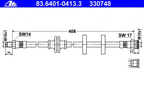 Tubo flexible de frenos 83.6401-0413.3
