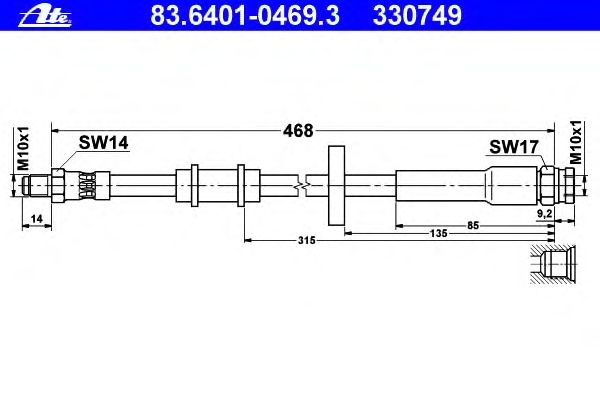 Tubo flexible de frenos 83.6401-0469.3