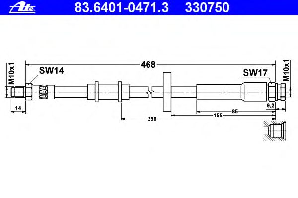 Tubo flexible de frenos 83.6401-0471.3
