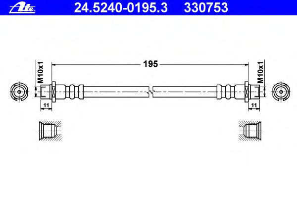 Tubo flexible de frenos 24.5240-0195.3