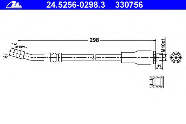 Tubo flexible de frenos 24.5256-0298.3