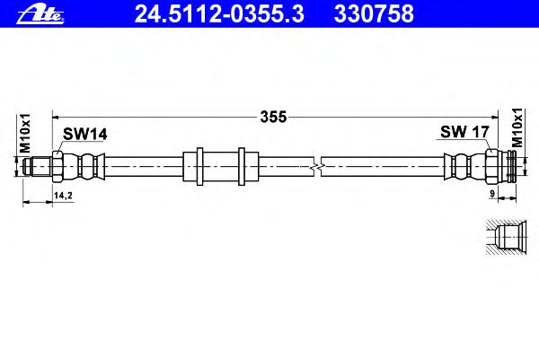 Tubo flexível de travão 24.5112-0355.3