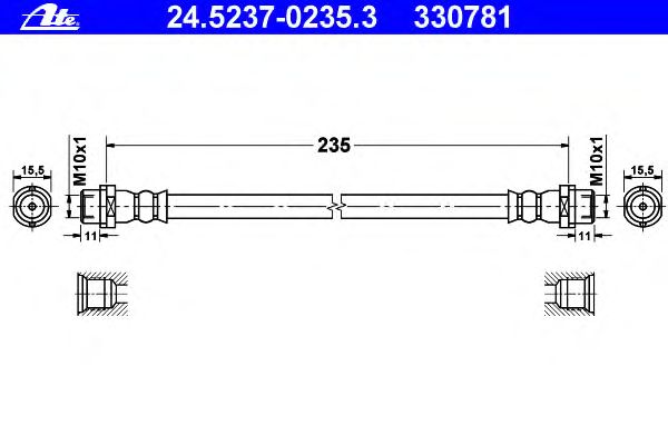 Tubo flexible de frenos 24.5237-0235.3