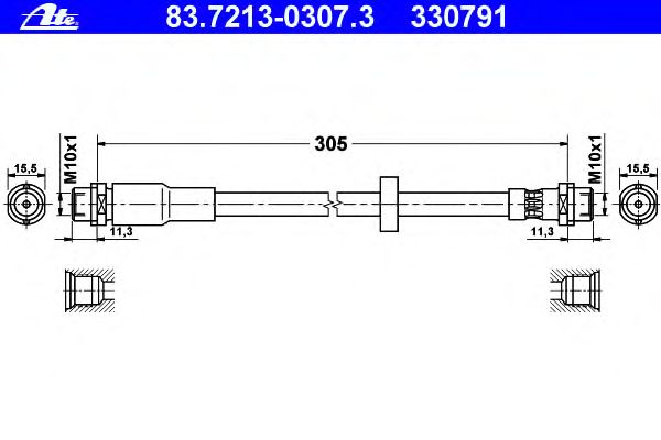 Tubo flexible de frenos 83.7213-0307.3