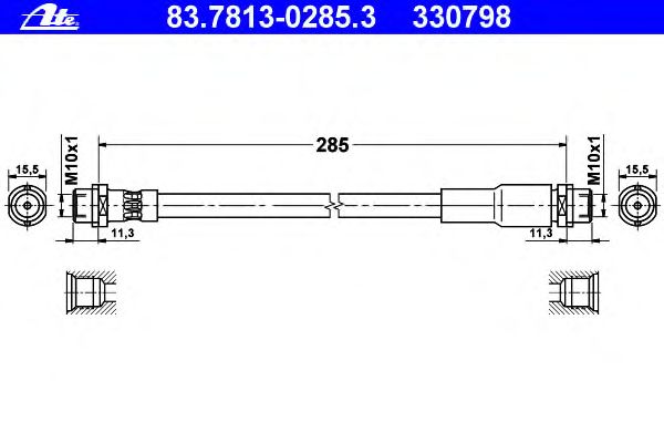 Tubo flexible de frenos 83.7813-0285.3