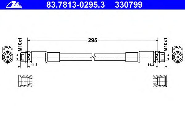 Tubo flexible de frenos 83.7813-0295.3
