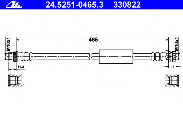 Tubo flexível de travão 24.5251-0465.3