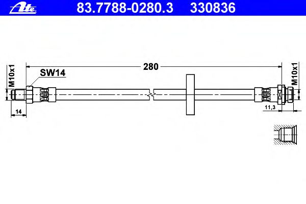Tubo flexible de frenos 83.7788-0280.3