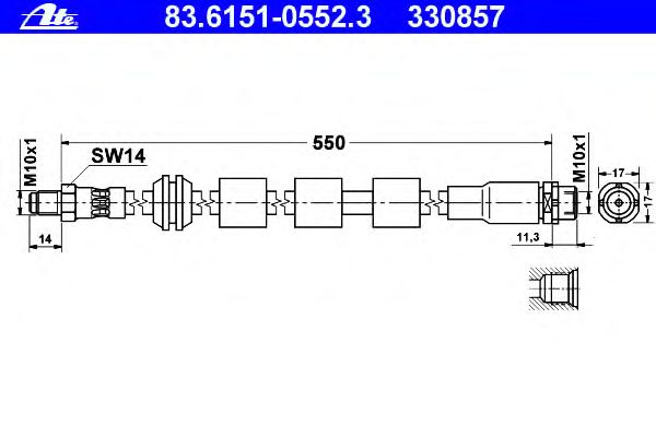 Tubo flexible de frenos 83.6151-0552.3