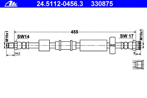 Tubo flexible de frenos 24.5112-0456.3