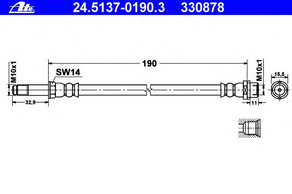 Tubo flexible de frenos 24.5137-0190.3