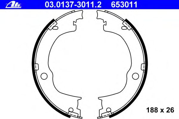 Комплект тормозных колодок, стояночная тормозная система 03.0137-3011.2