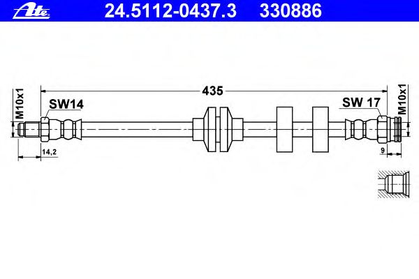 Tubo flexível de travão 24.5112-0437.3
