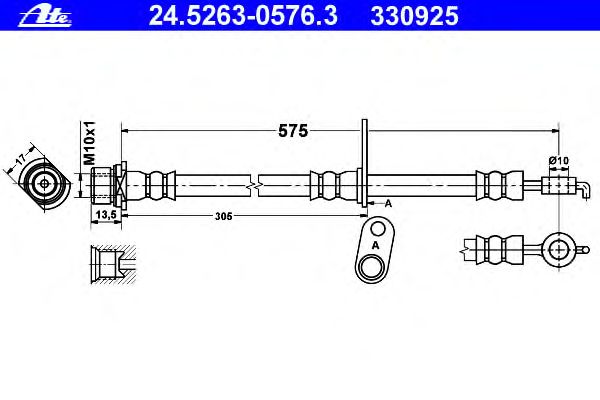 Tubo flexível de travão 24.5263-0576.3