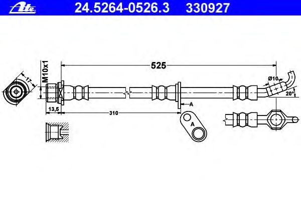 Tubo flexível de travão 24.5264-0526.3