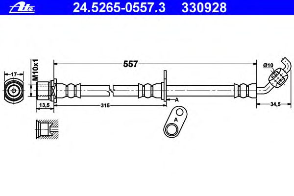 Tubo flexível de travão 24.5265-0557.3