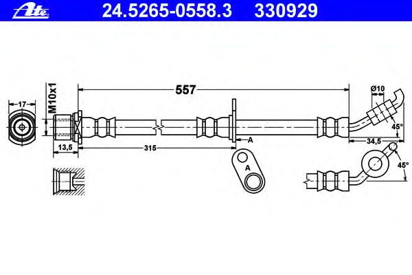 Tubo flexível de travão 24.5265-0558.3