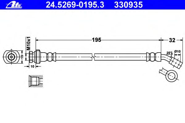 Tubo flexible de frenos 24.5269-0195.3