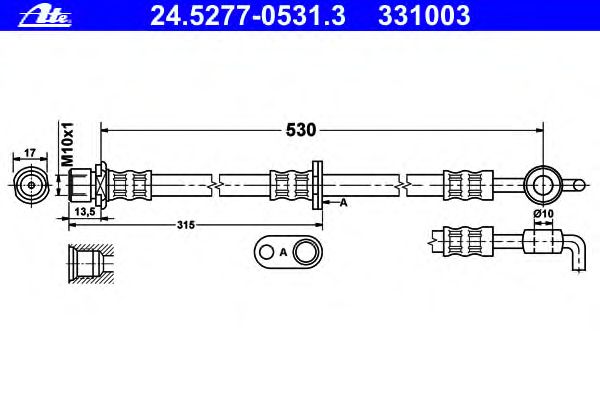 Tubo flexível de travão 24.5277-0531.3