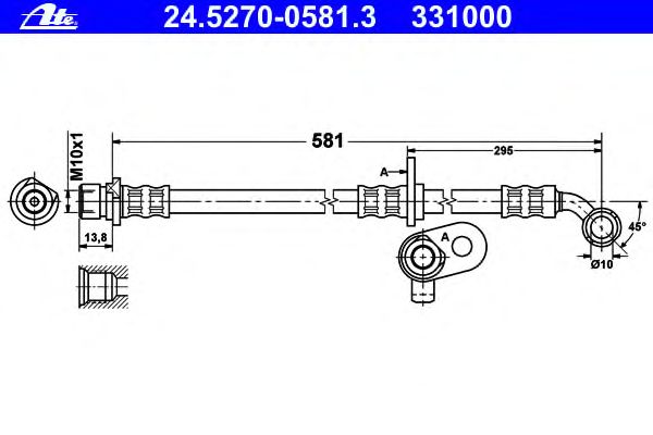 Tubo flexível de travão 24.5270-0581.3