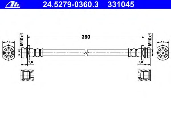 Tubo flexível de travão 24.5279-0360.3