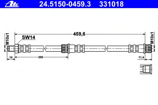Tubo flexível de travão 24.5150-0459.3