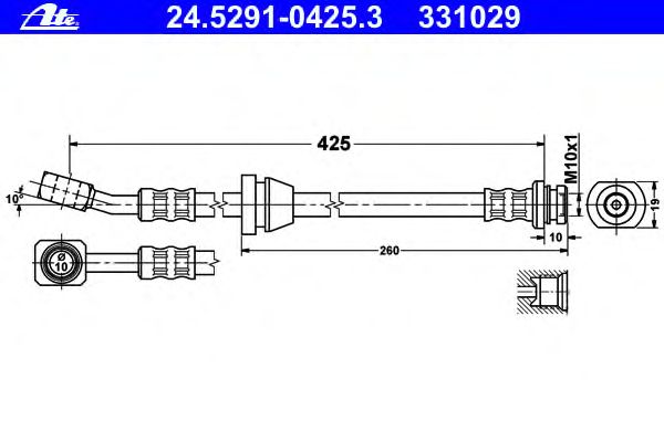 Tubo flexível de travão 24.5291-0425.3