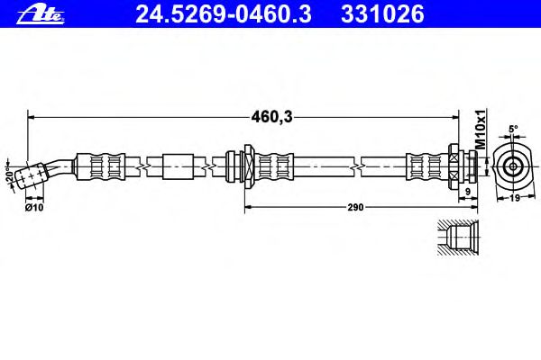 Tubo flexible de frenos 24.5269-0460.3