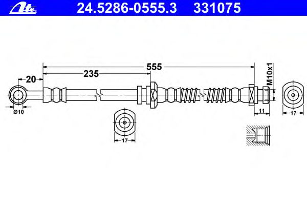 Tubo flexível de travão 24.5286-0555.3