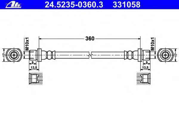 Tubo flexível de travão 24.5235-0360.3