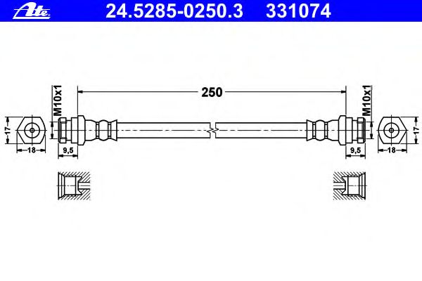 Tubo flexível de travão 24.5285-0250.3