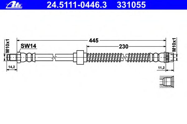 Tubo flexible de frenos 24.5111-0446.3