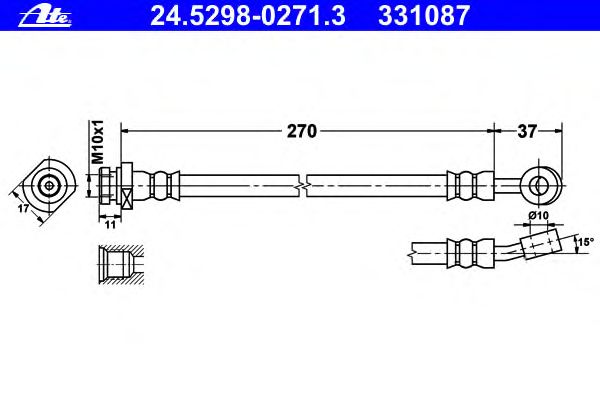 Tubo flexível de travão 24.5298-0271.3