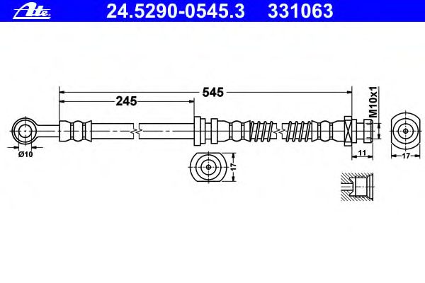 Tubo flexível de travão 24.5290-0545.3