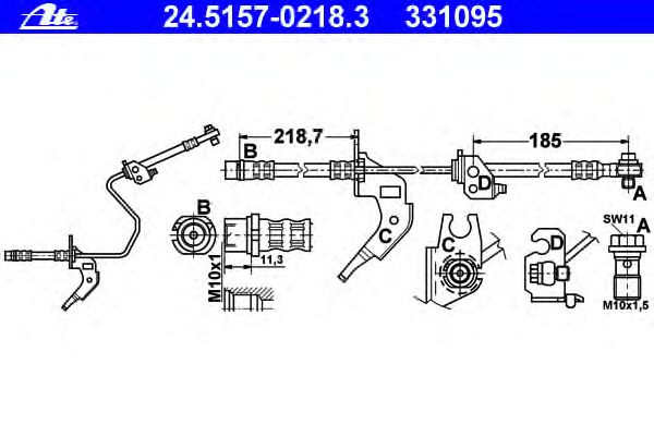 Tubo flexible de frenos 24.5157-0218.3