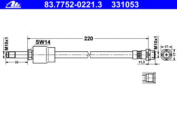 Tubo flexible de frenos 83.7752-0221.3