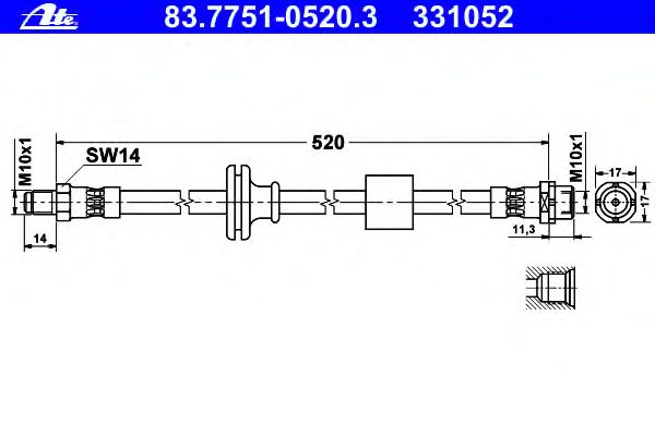 Tubo flexible de frenos 83.7751-0520.3